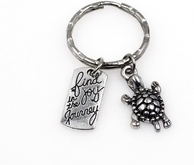 Graduate Retirement Keychain - Cute Tortoise Design Gift