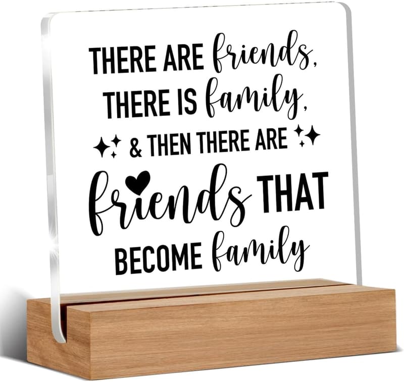 Best Friend Decorative Plaque - Friends Become Family