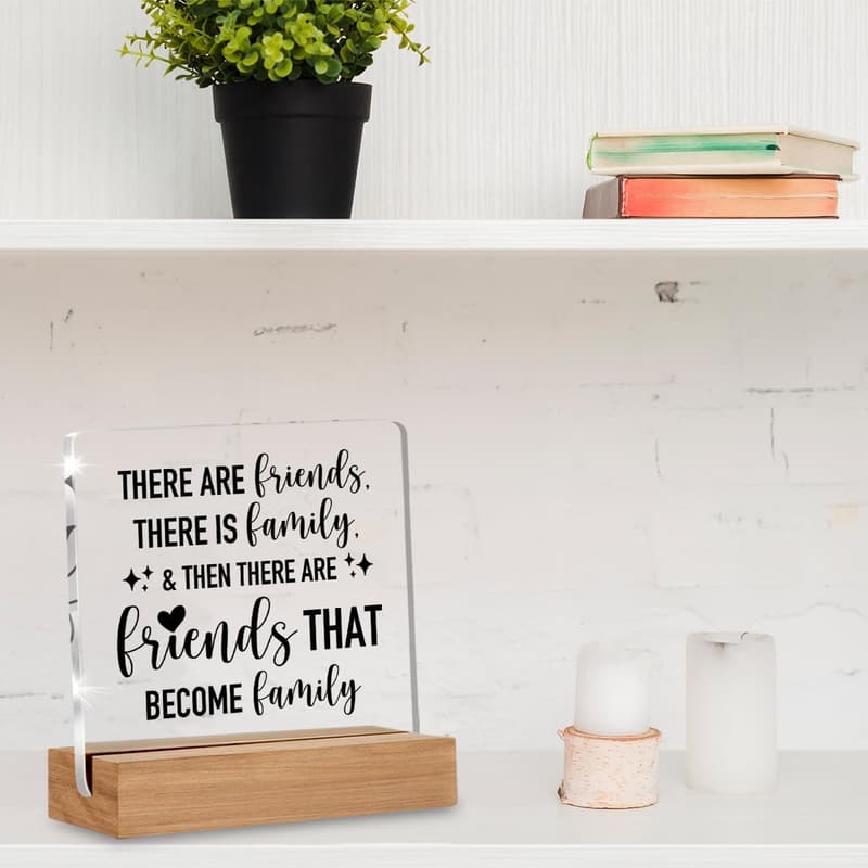 Best Friend Decorative Plaque - Friends Become Family