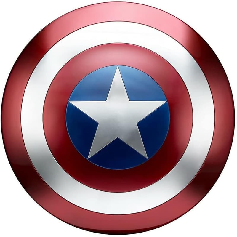 Full-Size Red Captain Shield Replica for Halloween Cosplay