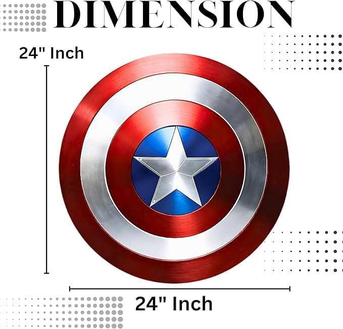 Handmade Captain America Replica Shield for Cosplay & LARP