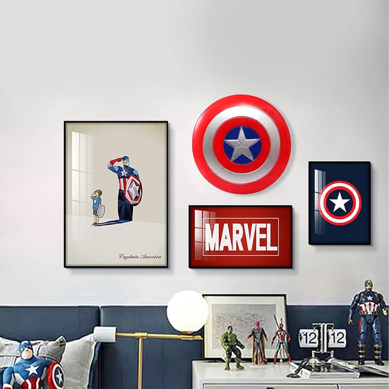 Kids Superhero Captain Shield Prop for Party Cosplay