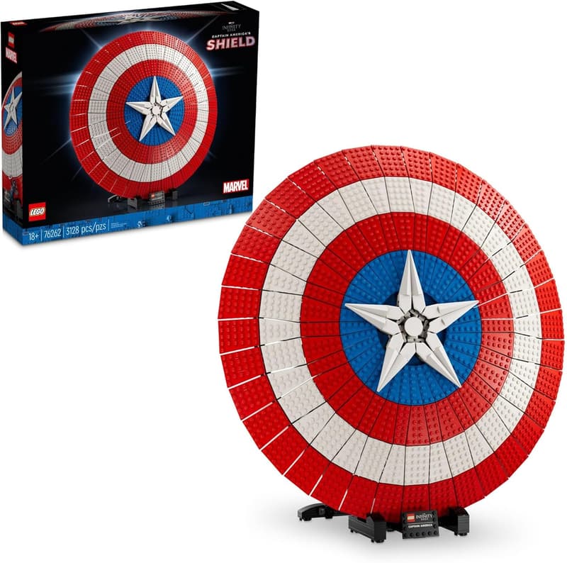 LEGO Marvel Captain America Shield Model Kit for Adults