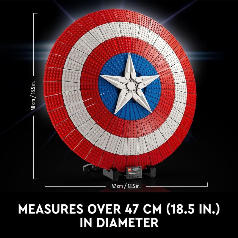 LEGO Marvel Captain America Shield Model Kit for Adults