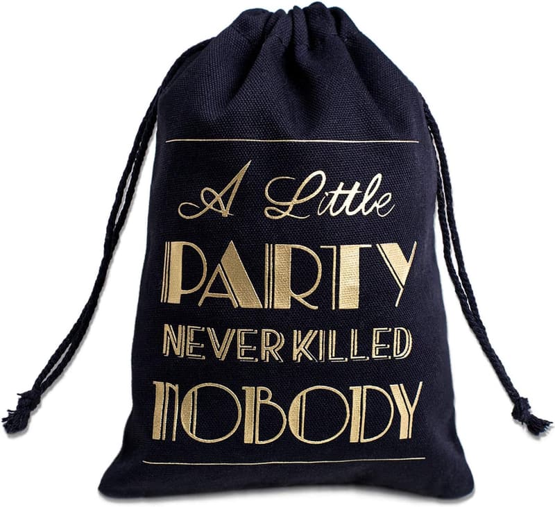 21st Birthday Hangover Kit Bags - Black Set of 10