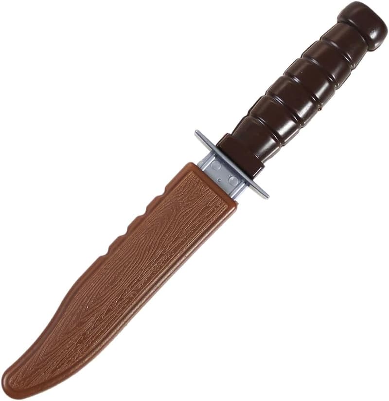Plastic Toy Knife with Sheath - 9.4 Inch Safe Prop Dagger