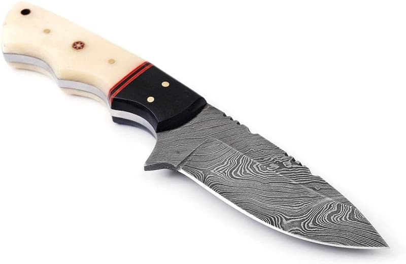 Custom Handmade Damascus Steel Hunting Knife with Sheath