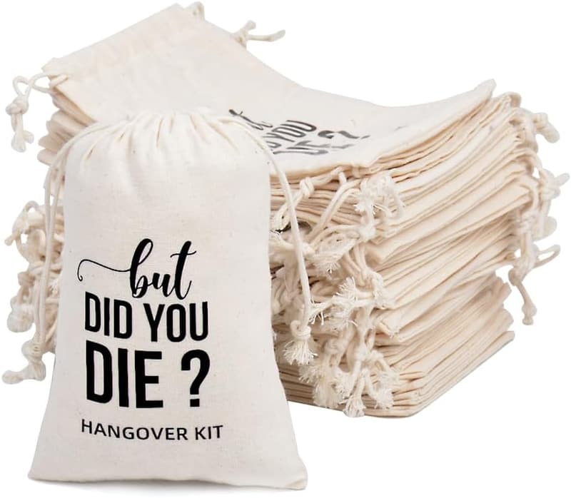 Wedding Party Favor Set - 10 Premium Organic Muslin Bags 4x6