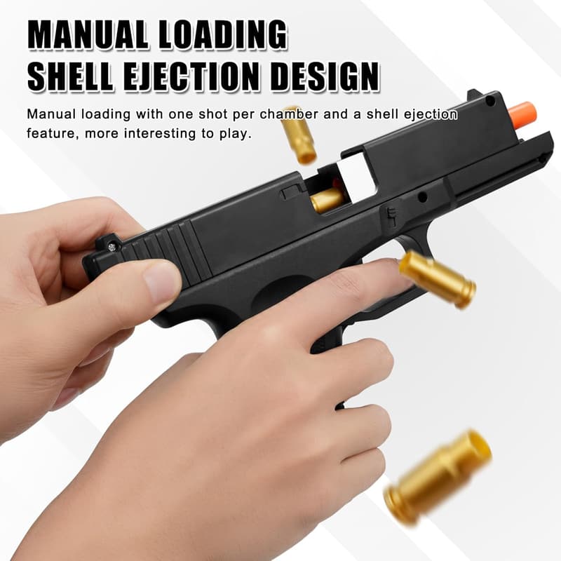 Realistic Foam Dart Blaster Toy Gun for Boys, 30 Bullets