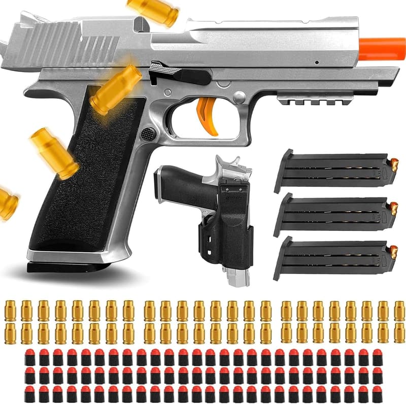 EVA Foam Bullet Toy Gun for Kids - Shell Ejecting Fun