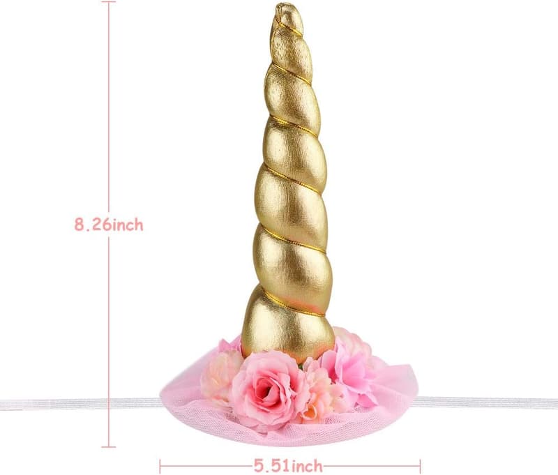 Floral Glitter Horn Headband for Halloween & Christmas