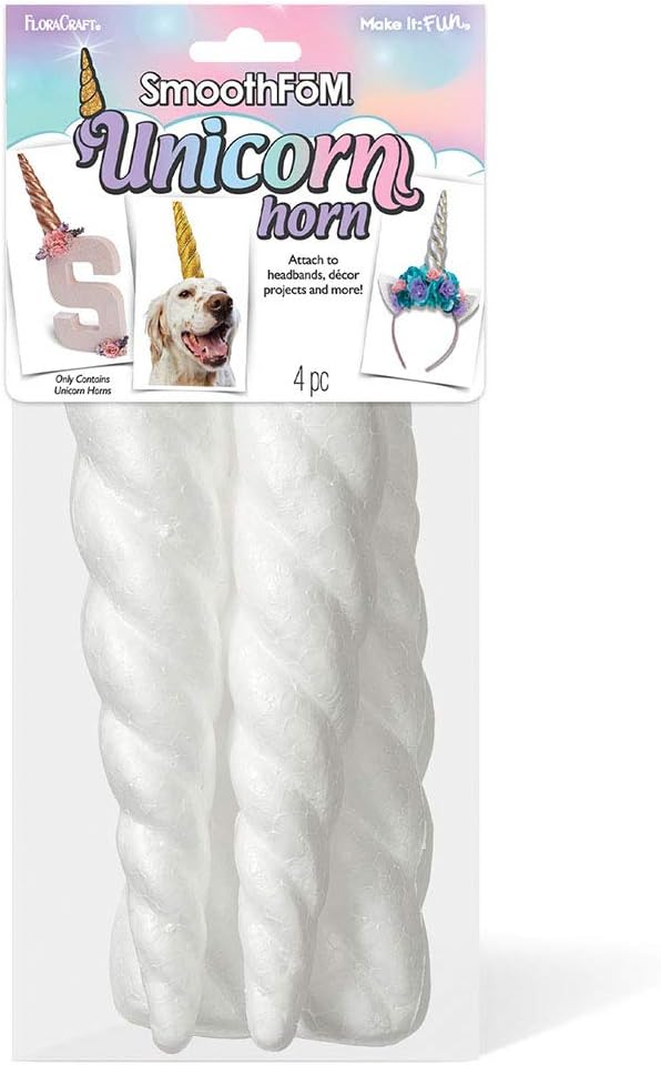 Unicorn Horn Craft Set - 4 Pieces, 1.5