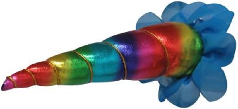 Rainbow Metallic Unicorn Horn Clip-On Bridle Attachment