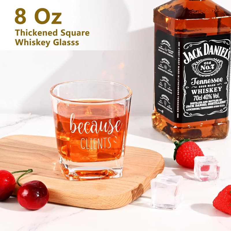 Christmas Whisky Glasses - Funny Gift for Men - 8oz