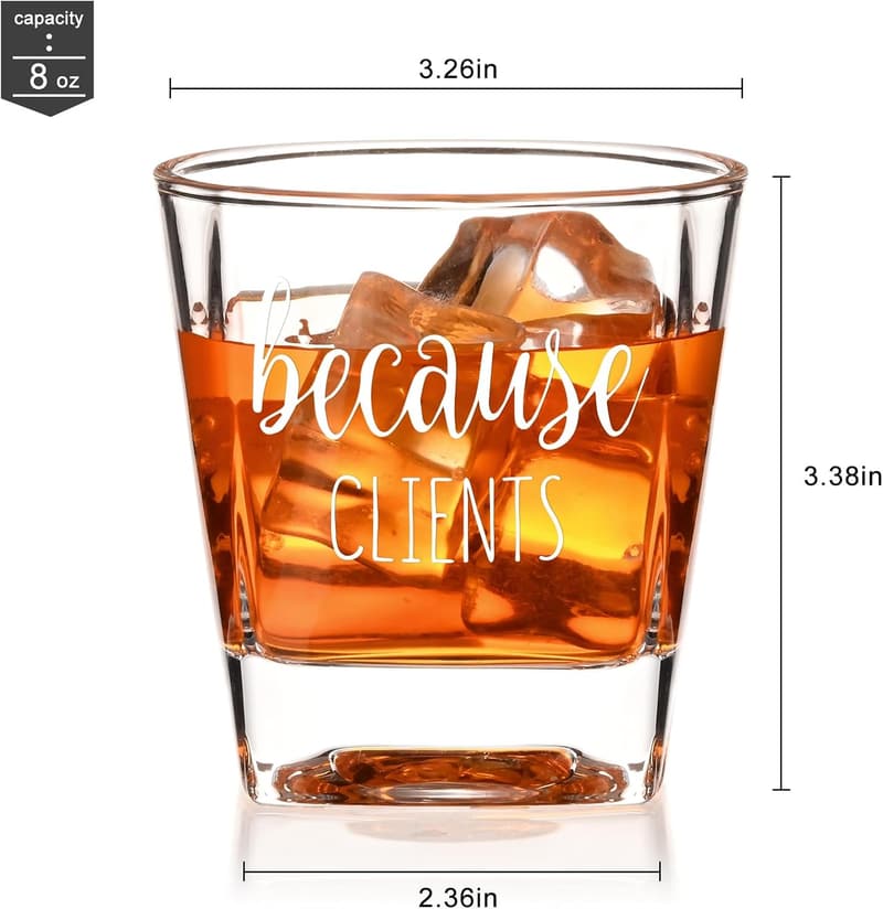 Christmas Whisky Glasses - Funny Gift for Men - 8oz