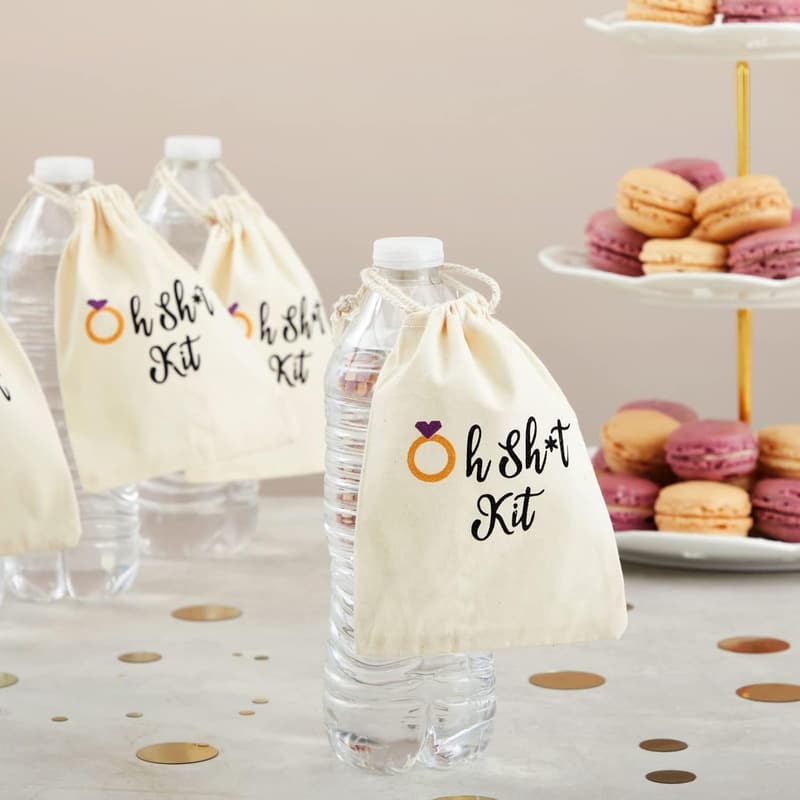 Bachelorette Party Drawstring Hangover Kit - 20 Cotton Bags