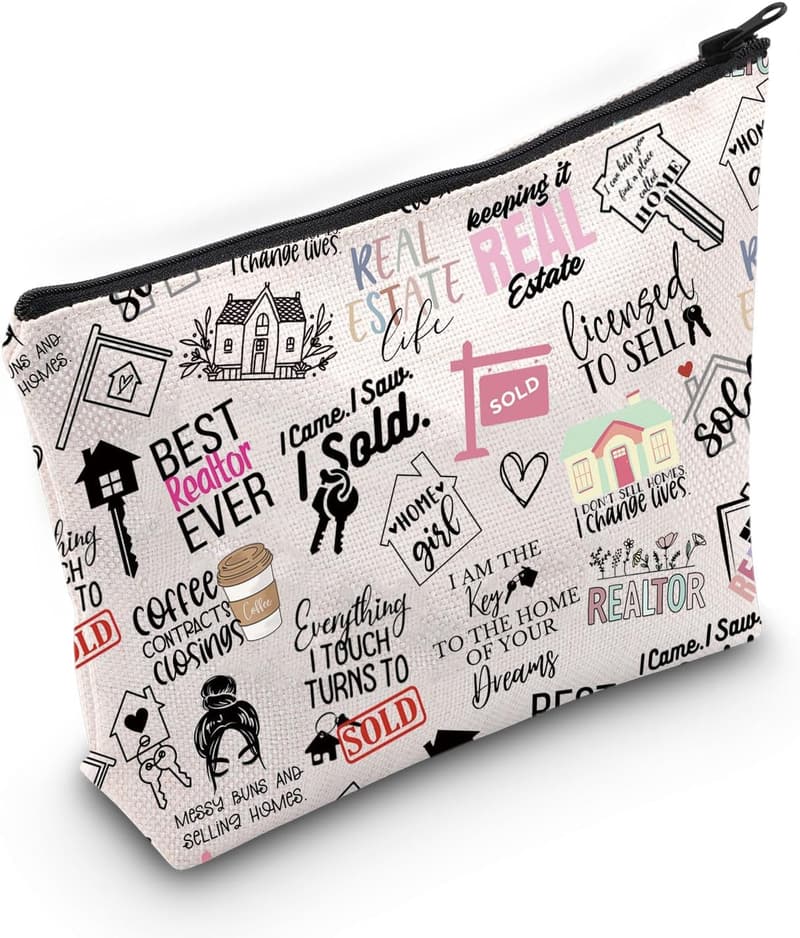 Realtor Gift Canvas Bag with Life Quotes for Realtors