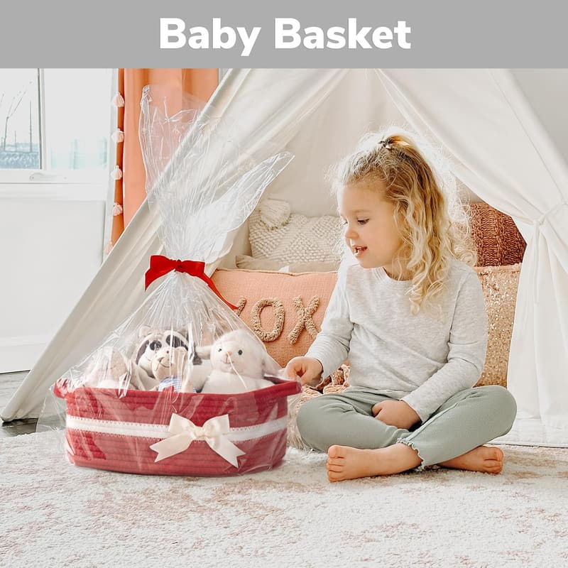 Red Woven Rope Storage Basket - 13