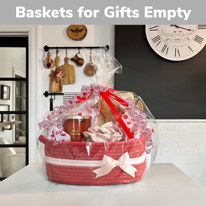 Red Woven Rope Storage Basket - 13