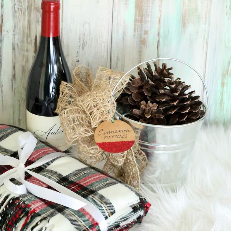 Red Metal Bucket with Handles - Decorative Party Favor or Centerpiece