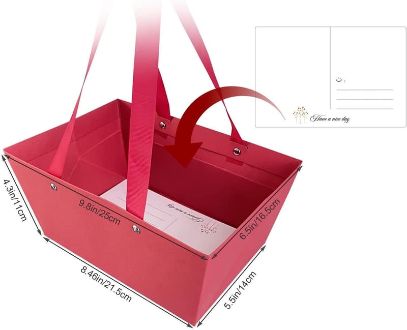 5 PCS Empty Gift Baskets with Handles for Parties and Holidays