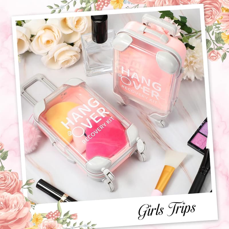 Bridal Shower Hangover Recovery Kit with Mini Suitcase