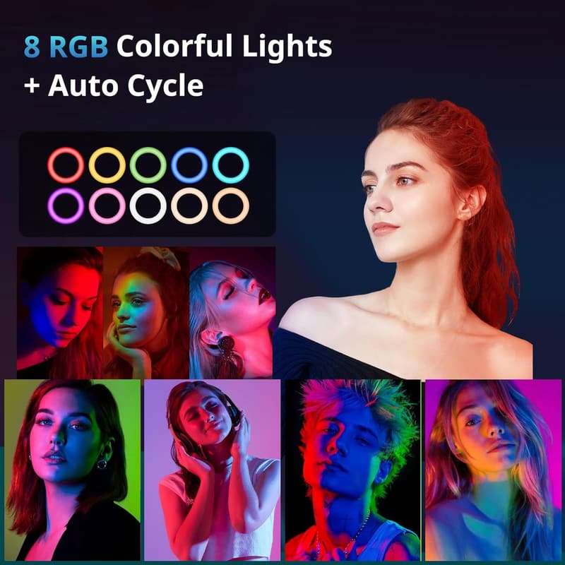 12” RGB Selfie Ring Light with Extendable Tripod & Remote