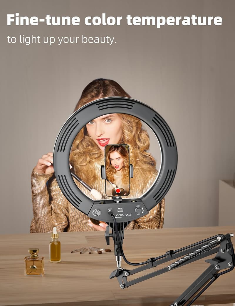 14'' LED Ring Light with Stand for Video & Live Streaming