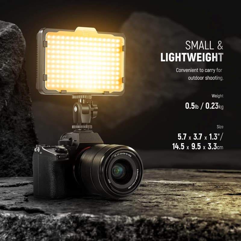 Dimmable 176 LED Video Light Panel for DSLR Cameras