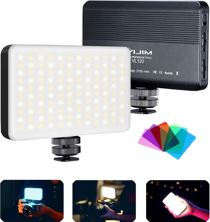Mini Rechargeable Bi-Color LED Video Light for Cameras