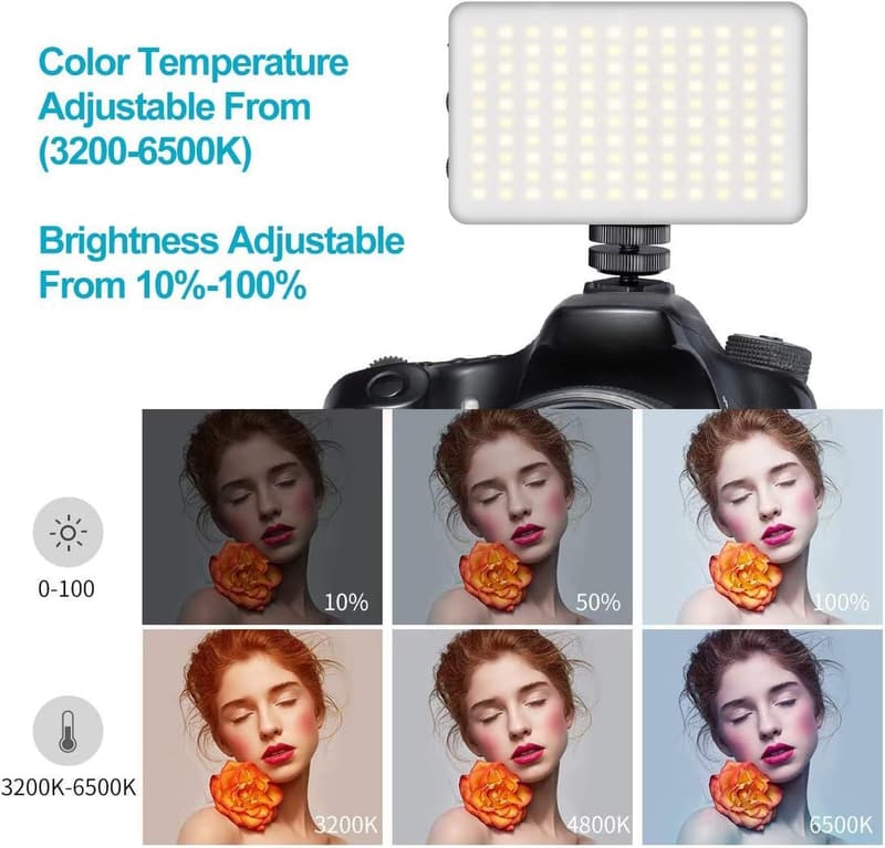 Mini Rechargeable Bi-Color LED Video Light for Cameras