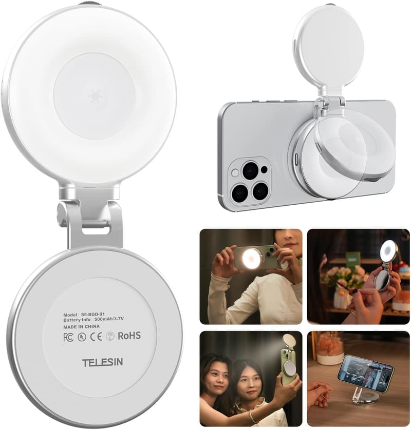 Magnetic Selfie Light for iPhone MagSafe - CRI97 360° LED Ring
