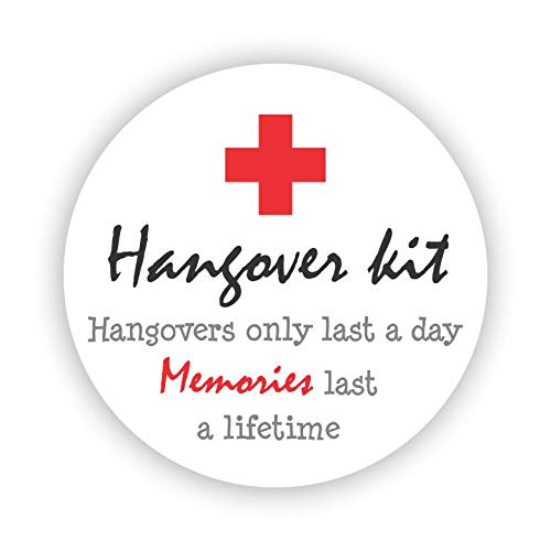 Wedding Hangover Kit Stickers - Thank You Labels