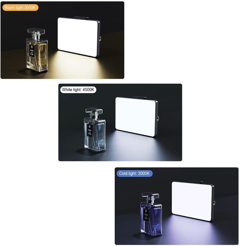 Portable LED Camera Light for Photography & Selfies, 3000-9900K