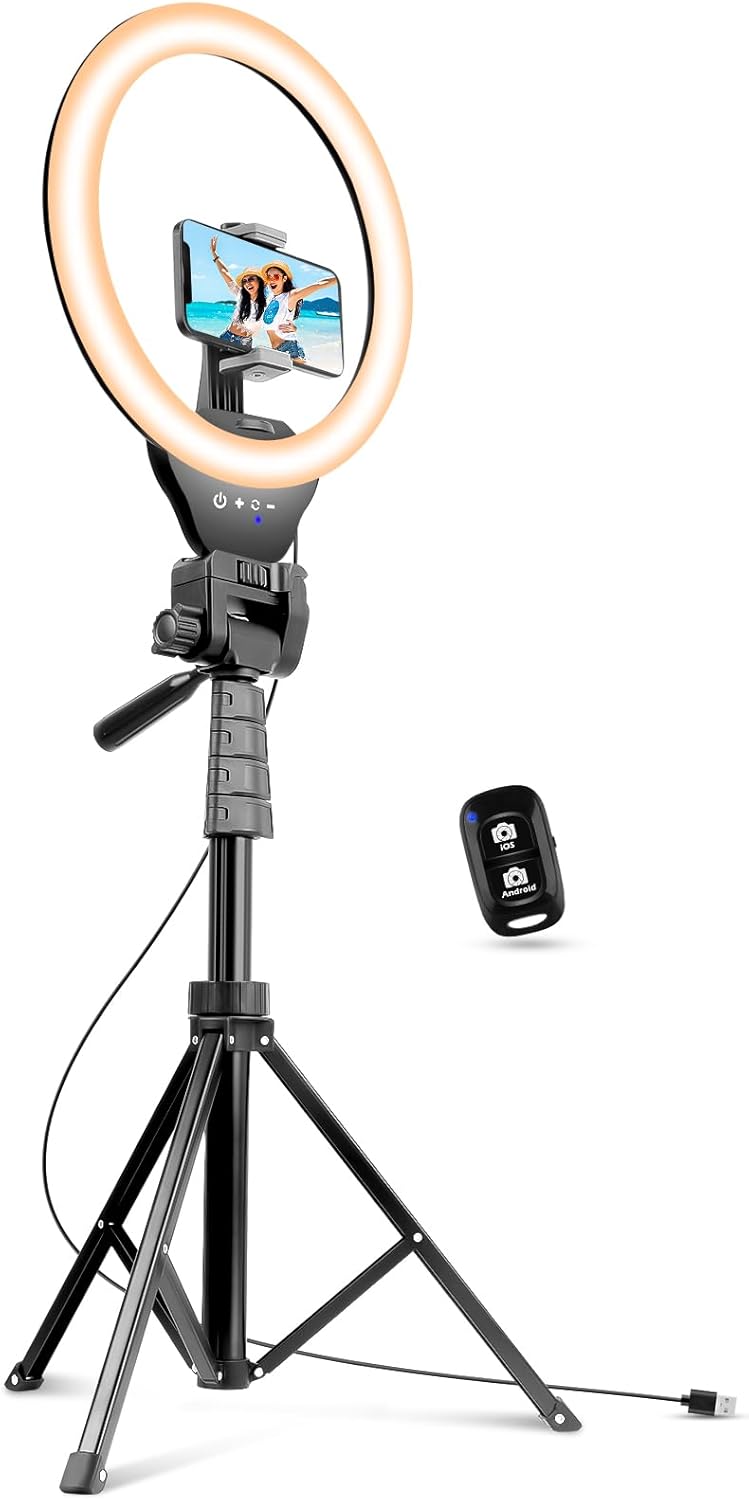 12-Inch Ring Light with 67-Inch Tripod & Phone Holder