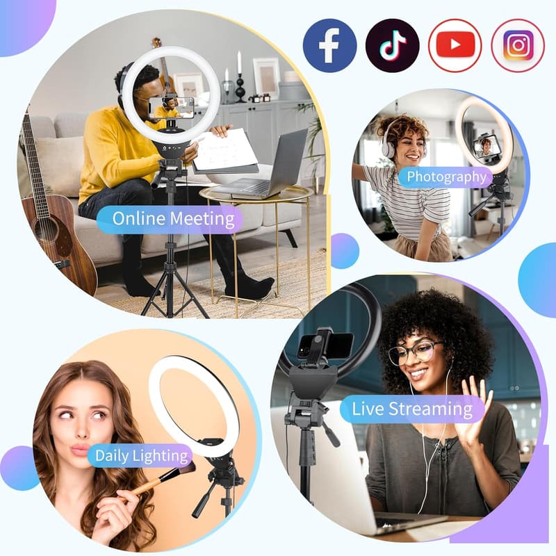 12-Inch Ring Light with 67-Inch Tripod & Phone Holder