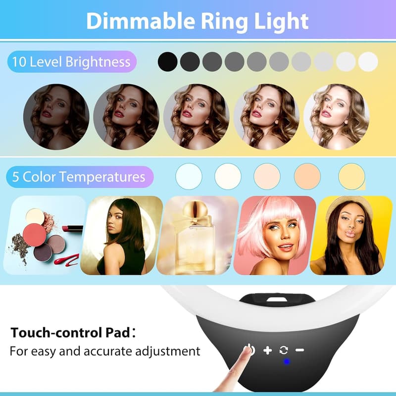 12-Inch Ring Light with 67-Inch Tripod & Phone Holder