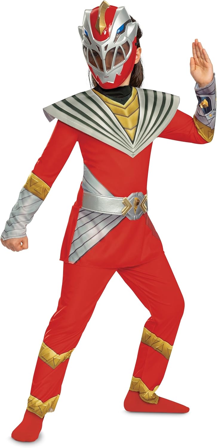 Girls' Cosmic Fury Red Ranger Costume with Belt