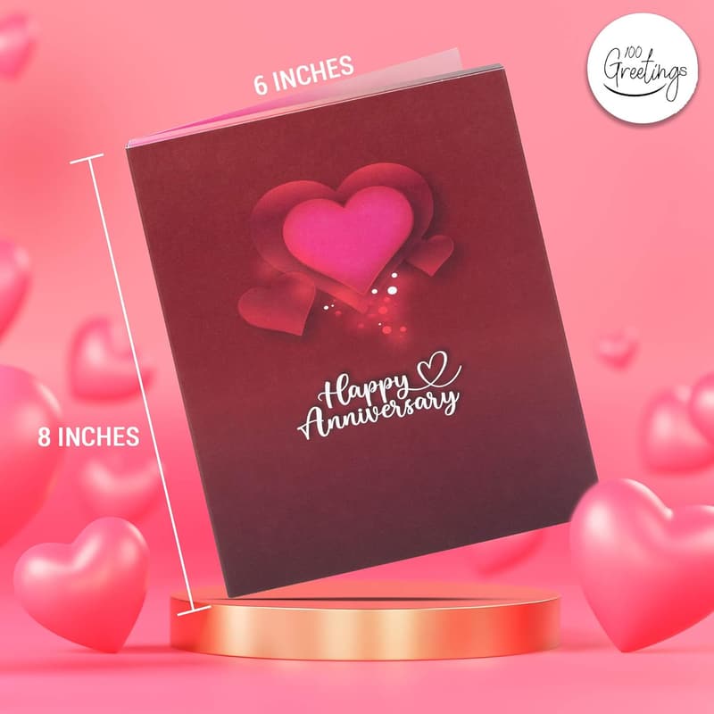 Happy Anniversary Pop-Up Card for Couples with Lights & Music