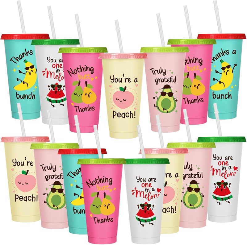 Employee Appreciation: 15 Pcs Funny Teacher Tumblers 24 oz