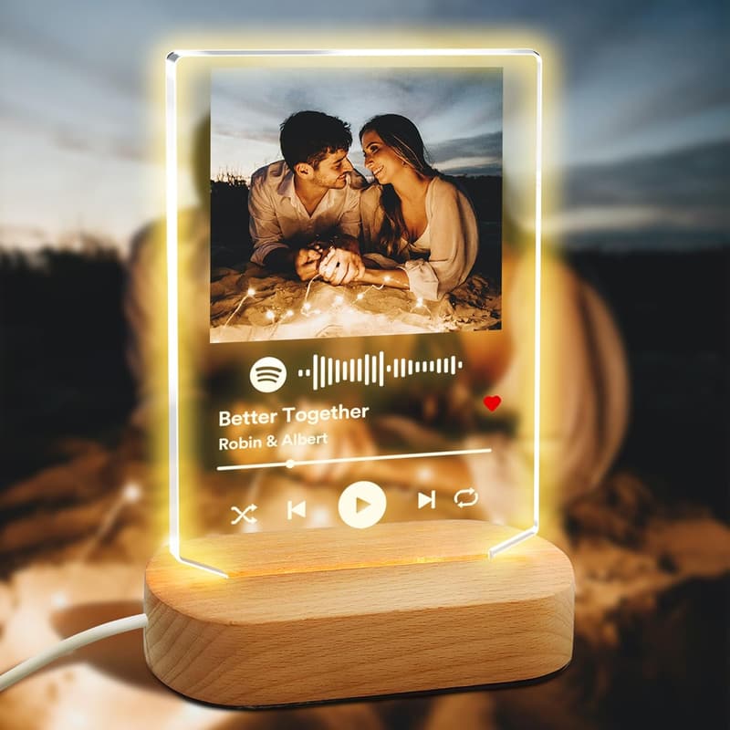 Custom Acrylic Music Plaque for Anniversary or Birthday Gift