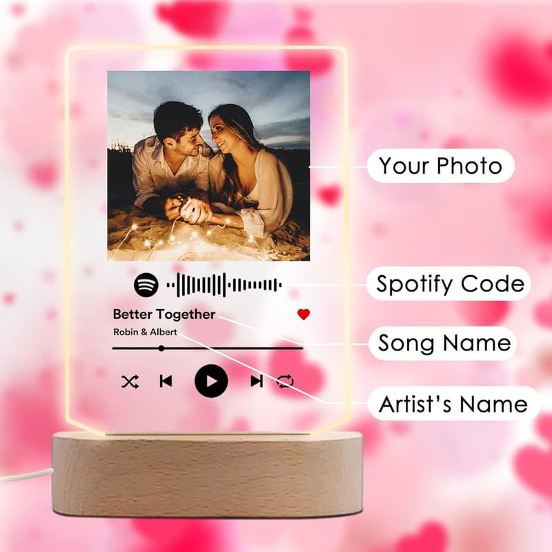 Custom Acrylic Music Plaque for Anniversary or Birthday Gift
