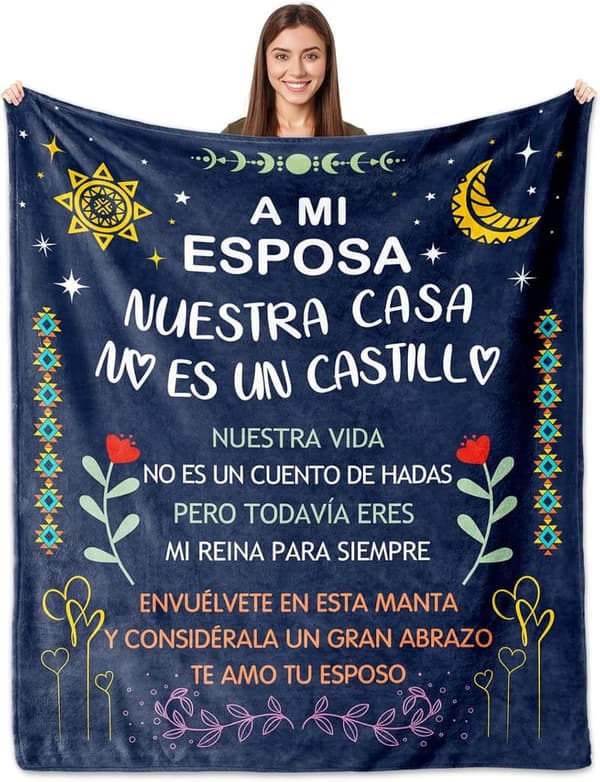 Mother's Day Gift - Personalized Blanket for Wife, 60x50in