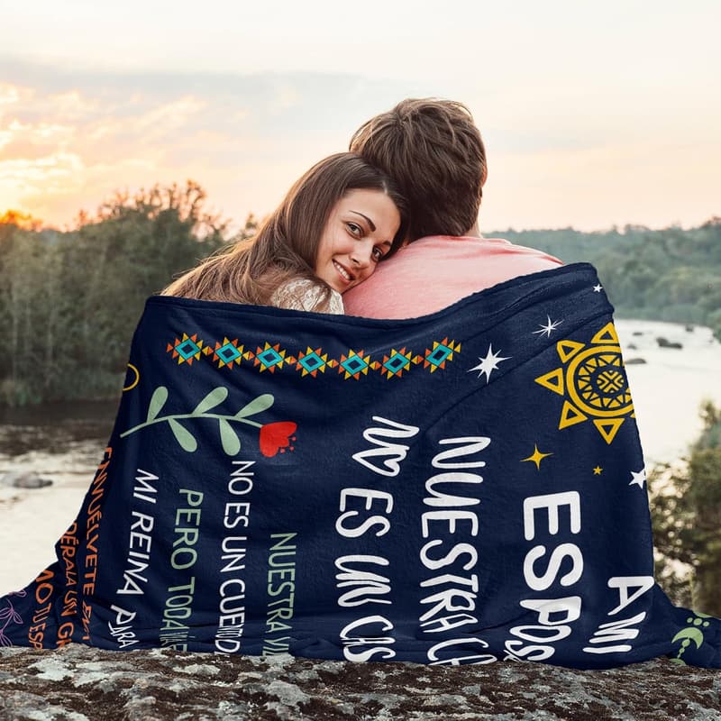 Mother's Day Gift - Personalized Blanket for Wife, 60x50in