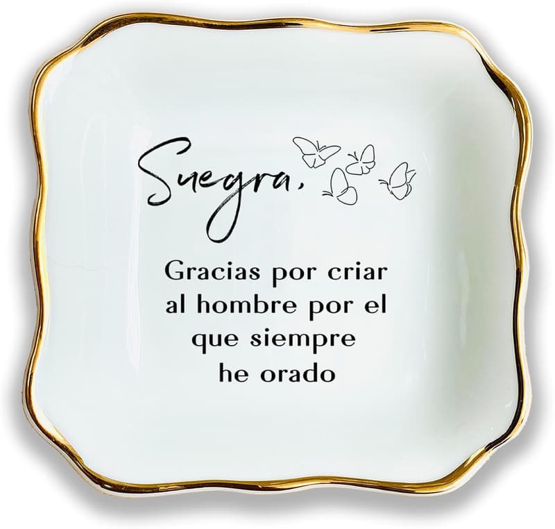 Mother's Day Heart Ring Dish for Mother-in-Law Gift
