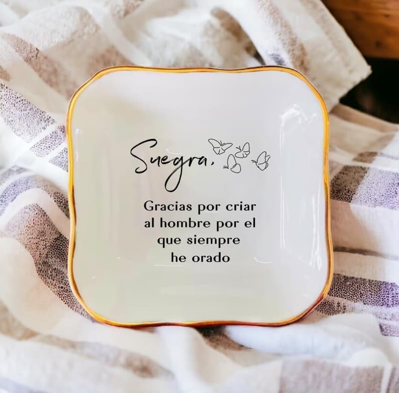 Mother's Day Heart Ring Dish for Mother-in-Law Gift