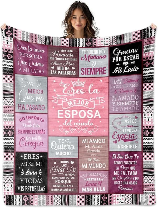 Mother's Day Gift Blanket for Wife - 60x50in