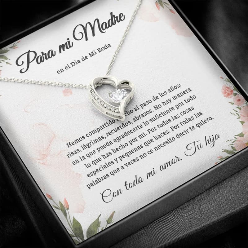 Mother of the Bride Necklace with Meaningful Message Card