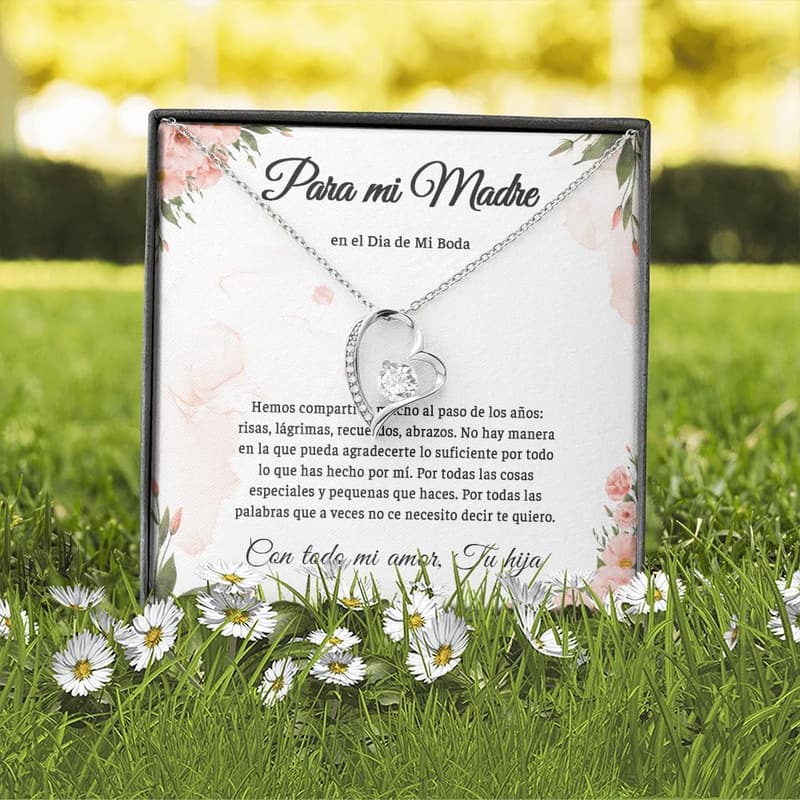 Mother of the Bride Necklace with Meaningful Message Card