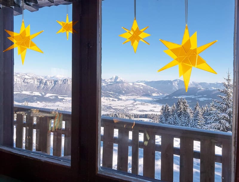 3D Yellow Star Hanging Decoration - 5 Inches